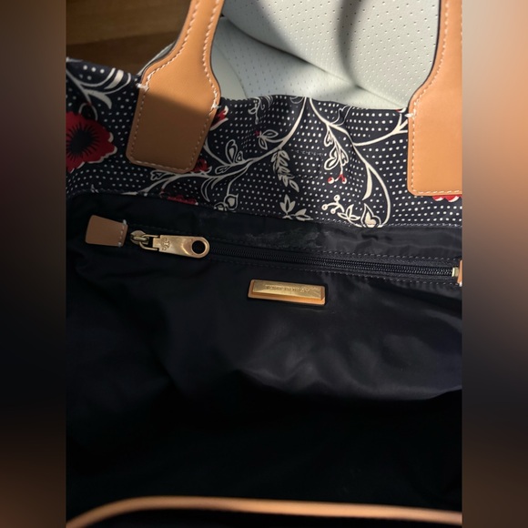 Tory Burch Ella Floral Tote - Navy and Red - Picture 10 of 15